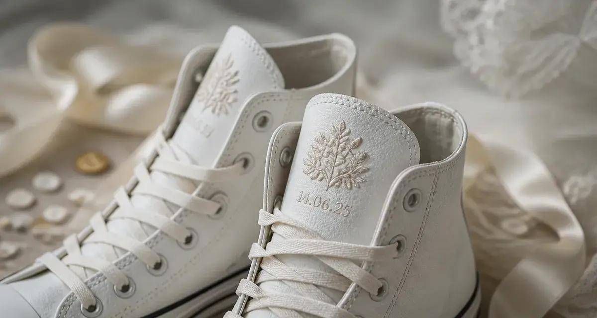 Converse mariage en cuir blanc, confort et style unique
