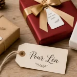 Étiquettes cadeau noel en kraft et à attacher sur paquets de Noël