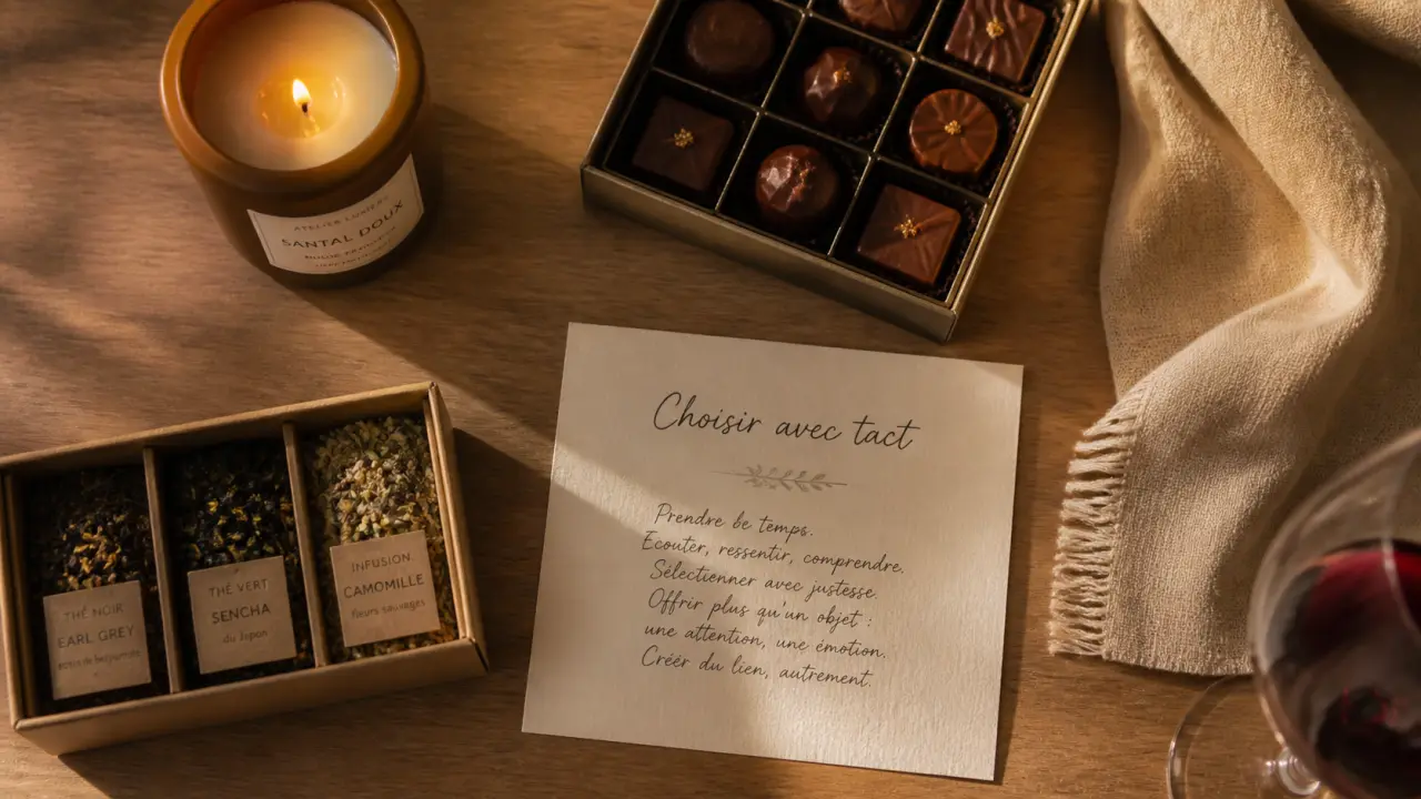 Idées cadeaux belle mère : choisir avec tact, carte et chocolats
