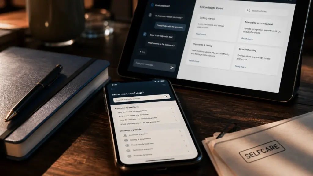 Selfcare : FAQ et chatbot pour réponses clients
