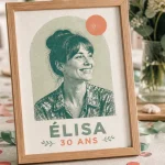 Affiche anniversaire personnalisée photo âge et format