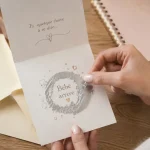 carte a gratter annonce grossesse : “Bébé arrive”